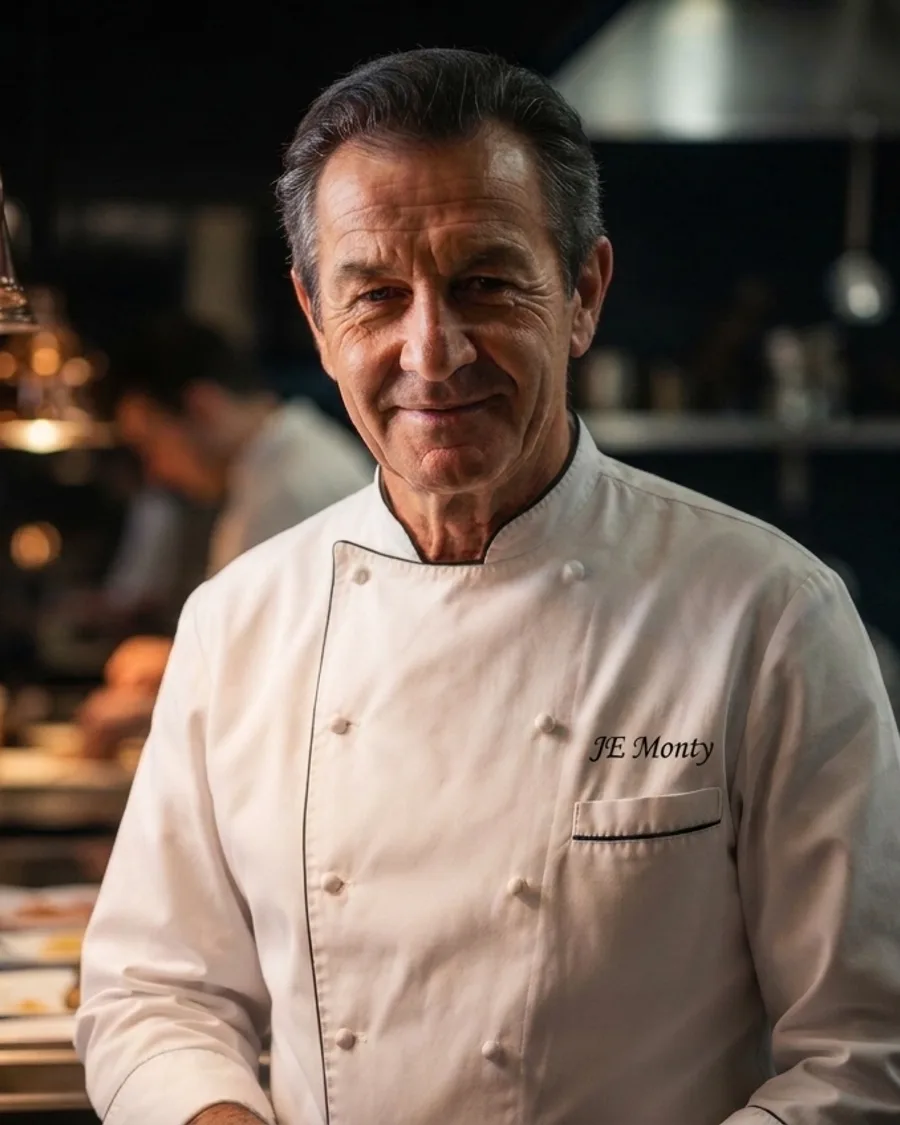 Jean-Élie Monty dans la cuisine de la maison